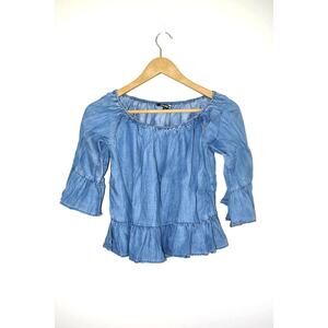 Gianni Bini Off the Shoulder Jean Top Size XS